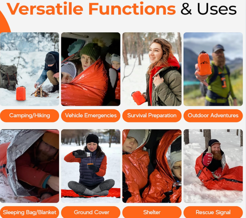Heat Retention Emergency Sleeping Bag™