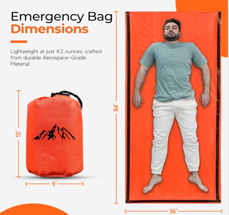 Heat Retention Emergency Sleeping Bag™